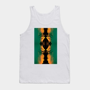 Big Dam Reflections Silhouette  - by Avril Thomas Tank Top